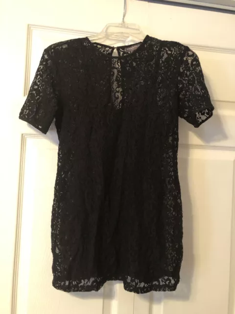 Pea in the Pod Maternity Top Medium Black Lace