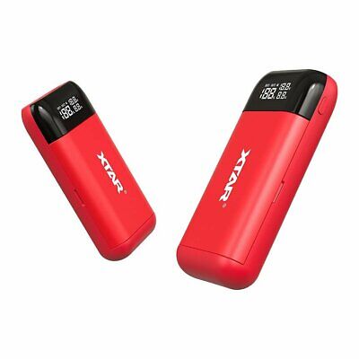 XTAR PB2S Batteries Chargeur Puissance Banque 18650 LI-ION USB Rouge TC / Cc / 2