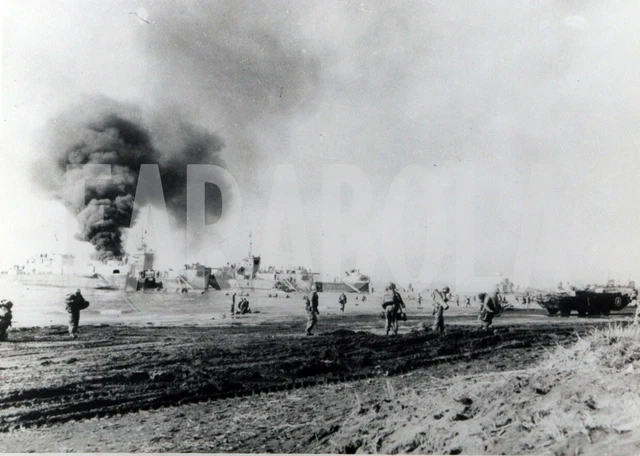Foto vintage de archivio Italia, Invasión La Sicilia, 1943 , impresión 24x18 CM