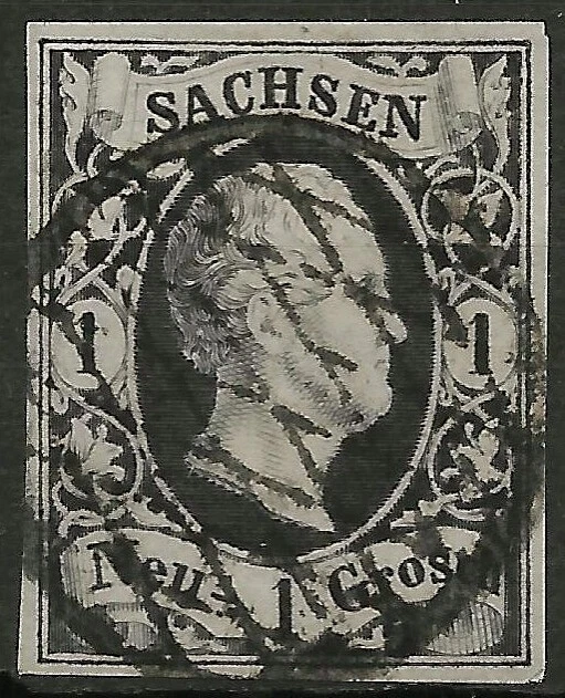 SACHSEN 1851 . MiNr.4IIa . 1 Ngr . BPP geprüft . KRS . einwandfrei!