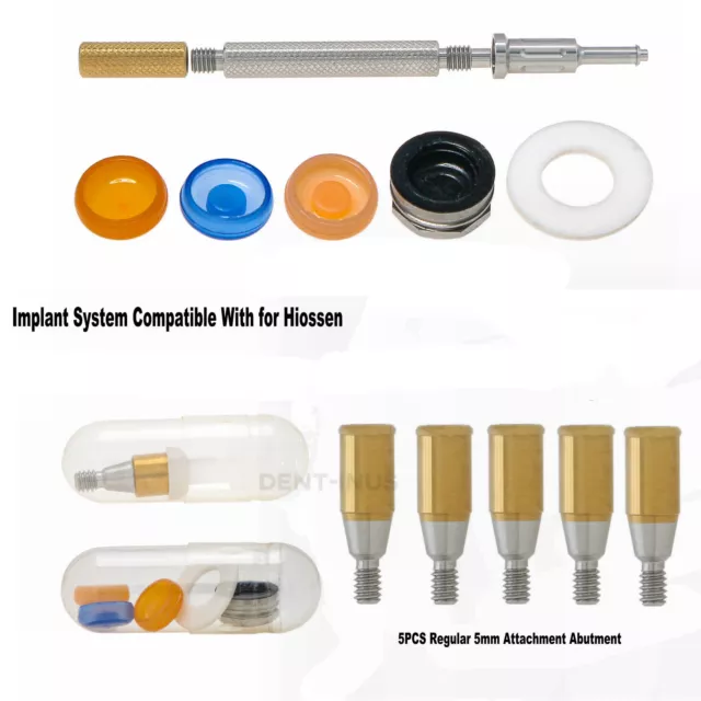 Dental Regular Abutment & Overdenture Male Caps Kits for Hiossen 5mm Regular