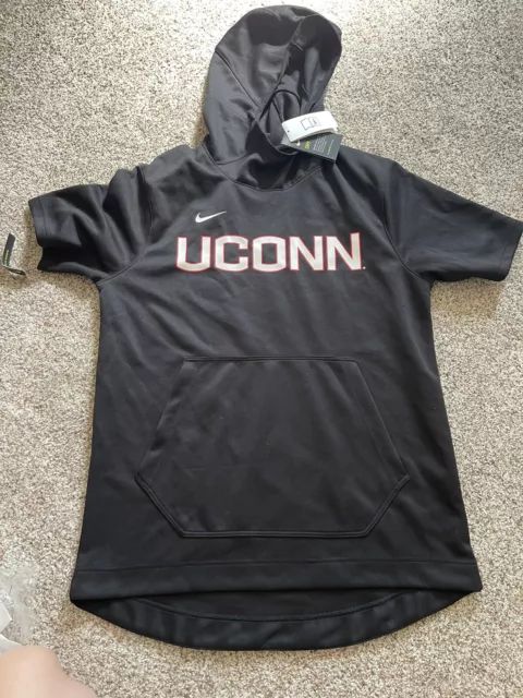 Nike UCONN Spotlight Short Sleeve Pullover Hoodie Men's M Basketball AT5406-010