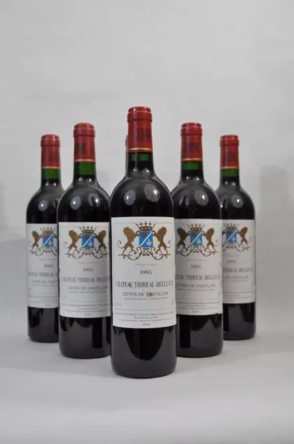 Vin - 6 Bouteilles Château Thibeau Bellevue - Côtes de Castillon - 1995