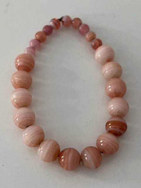 Collier Vintage Années 60/70 En Perles De Pâte De Verre Multicolores - Longueur Mi-longue, Occasion