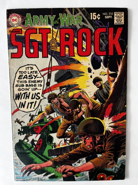 Our Army At War#210-Sgt. Rock- Mid Grade DC War-Silver Age-Joe Kubert Art
