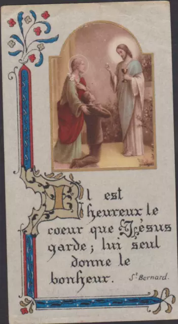 Image Pieuse Holy Card Santini Parole De St Bernard-Jeune Communiant/Jesus