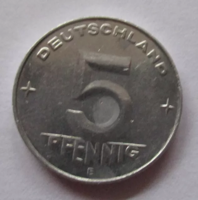 2017122401)  Münzen der DDR. 5 Pfennig.  1953 E. Jaeger 1506.  Erhaltung: Stg.