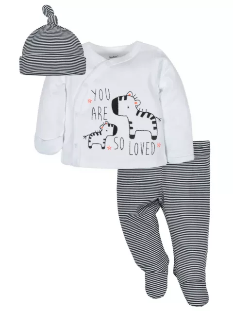 Gerber Baby Boy or Girl Unisex Take Me Home Outfit Set, 3pc Size Preemie