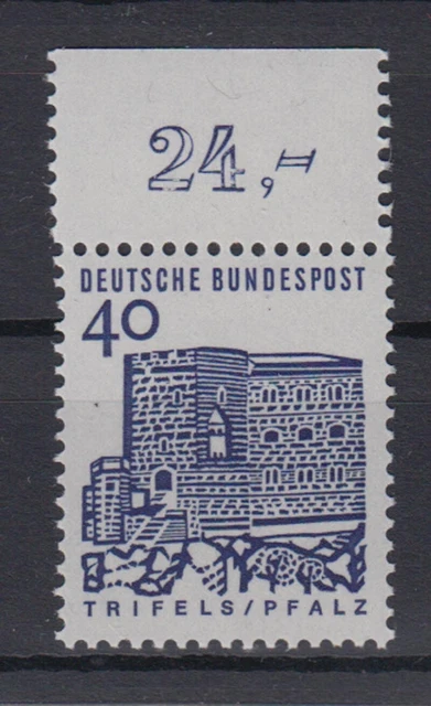 Bund 457 mit Oberrand Deutsche Bauwerke klein 40 Pf postfrisch