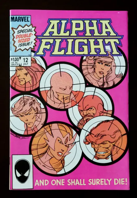 Alpha Flight #12!!  John Byrne!! High grade!!! Marvel 1984!! Death of ????
