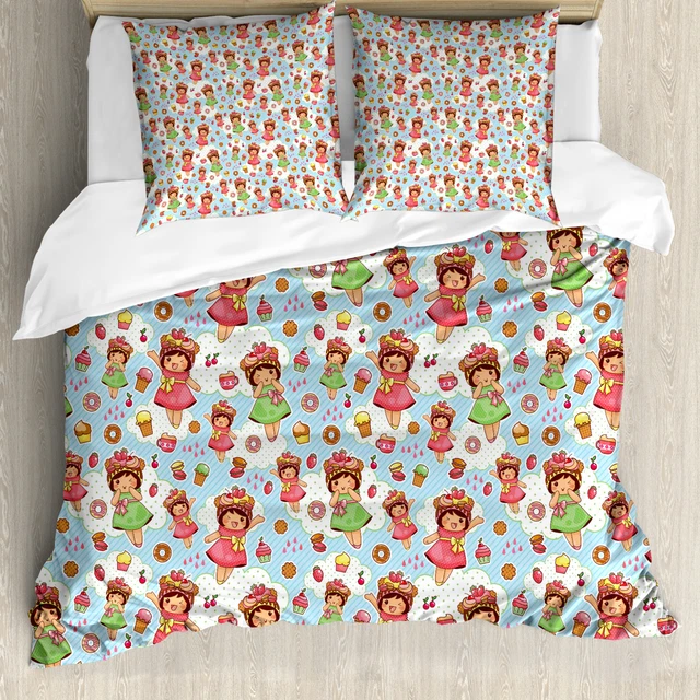 Anime Housse de Couette Les filles avec Viennoiseries délicieux