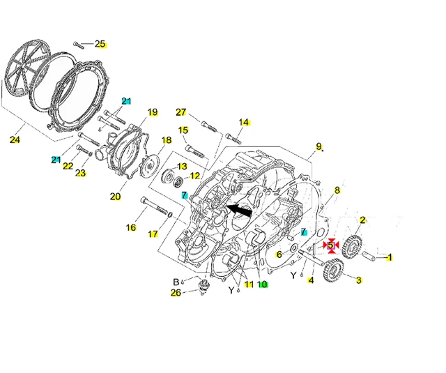 Spina Pompa Olio Aprilia Per Aprilia Leonardo 125 Dal 1999 Al 2002