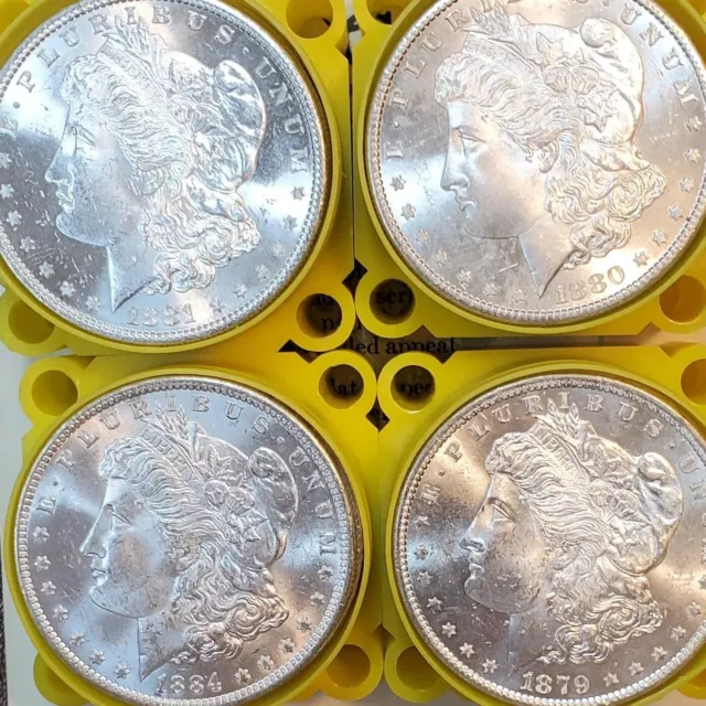 (One) 10 Coin Roll Bu Ms+ Gorgeous All Original Morgan Silver Dollar