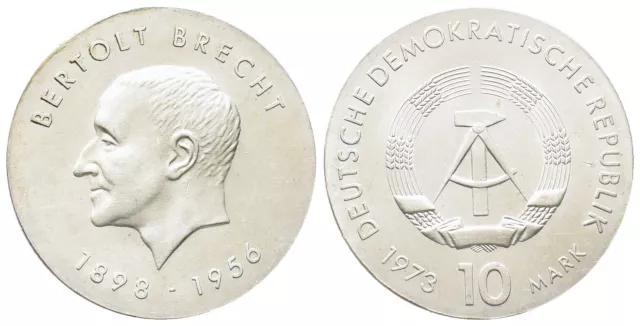 Deutsche Demokratische Republik (DDR), 10 Mark 1973, Brecht, J. 1544