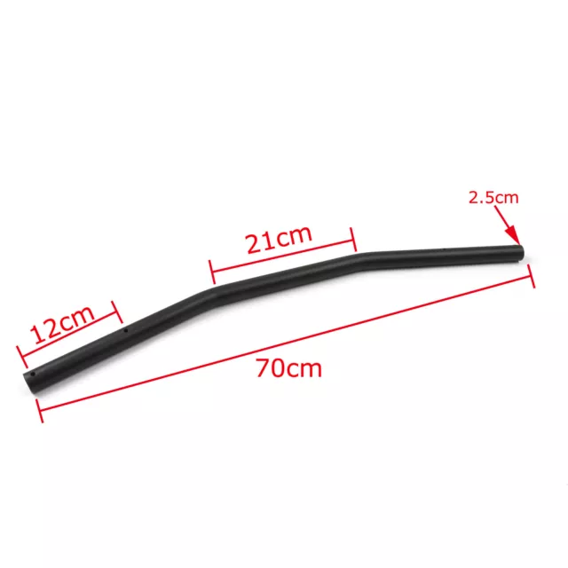 Black 1" 25mm Handlebar Drag Bar fits Racer Bobber Chopper Custom Honda AUS 3