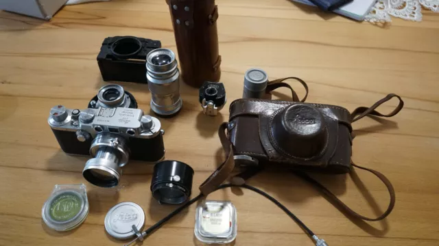 Leica Iii F Mit 3 Objektiven Und Diversen Zubehör In Einem Top Zustand!!