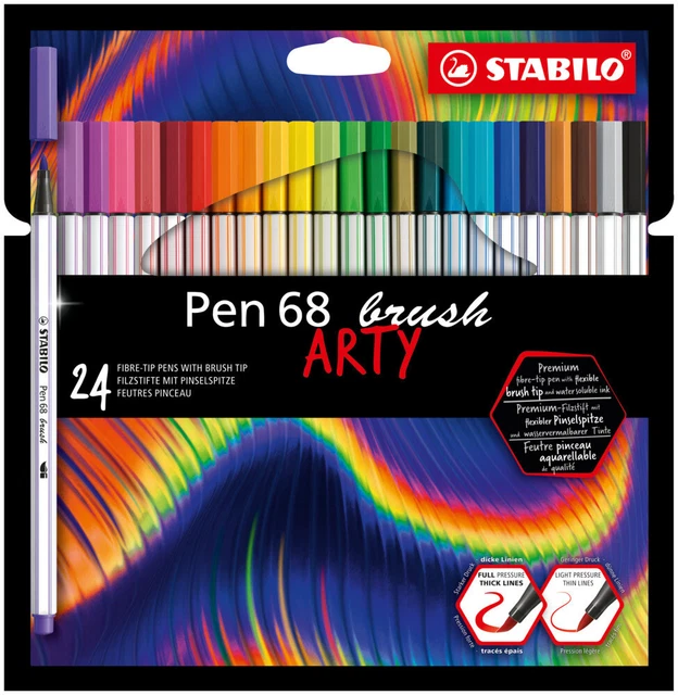 STABILO Pen 68 brush 24er Kartonetui ARTY neue Farben Stück In Karton Unbestimmt