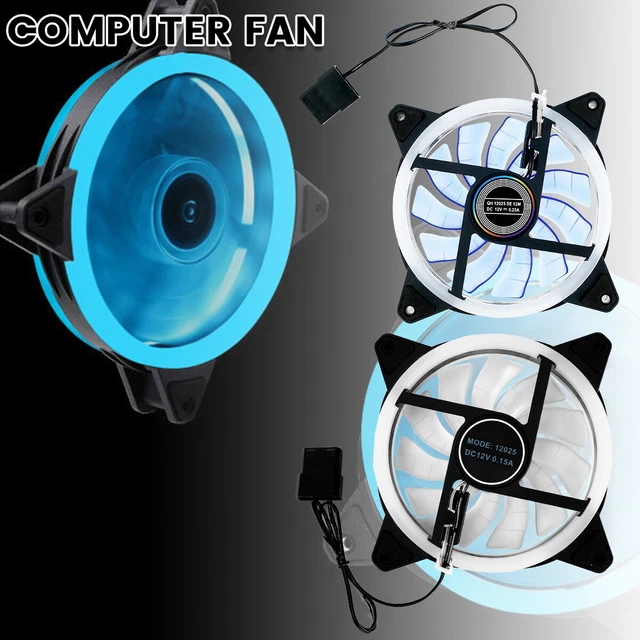 LED CASE FANS Ultra Quiet Computer Cooling Fans 12cm 15 LED Silent Fan
