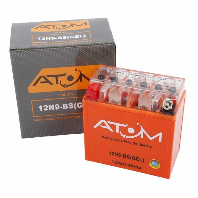 Atom YB9-B 12V 9Ah 50914 12N9-4B1 Gel Motorrad Batterie-Lexmoto