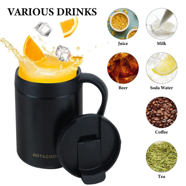 Stainless Steel Thermos Mug Tea Coffee Thermal Cup with Lid Insulated Travel Mug
