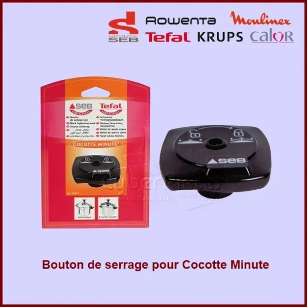 Seb Bouton de serrage cocotte-minute, Compatible avec les autocuiseurs  Authentique inox induction, Accessoire officiel, Noir X1040002