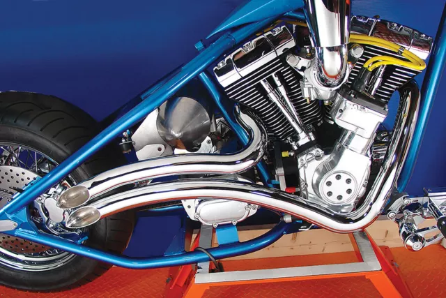 Exhaust Drag Pipe Set Curve fits Harley Davidson
