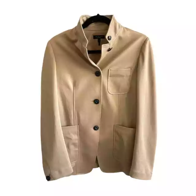 Rag & Bone Sid Cotton Pique Blazer Jacket Camel Tan Women's 4 2