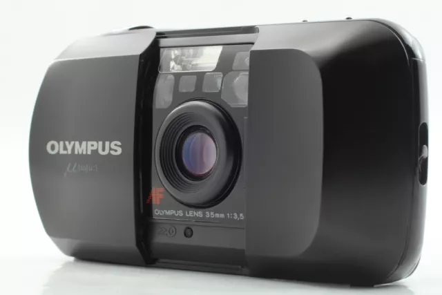 NEAR MINT LCD Works Olympus mju Infinity Stylus Black 35mm Point & Shoot JAPAN