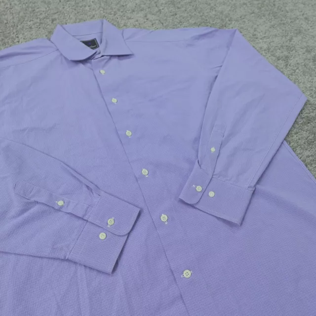 David Donahue Shirt Mens 17 36 37 Button Up Long Sleeve Regular Fit