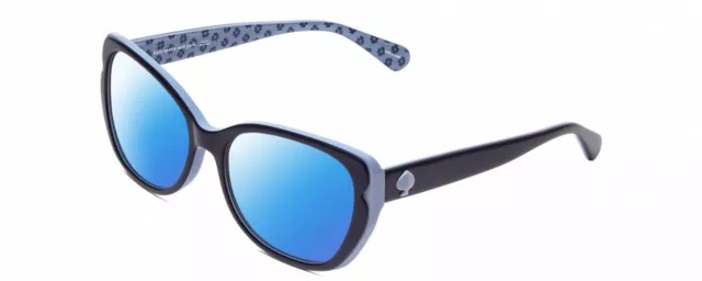 KATE SPADE AUGUSTA Women Cateye Polarized Sunglasses Light Blue/Navy Floral 54mm
