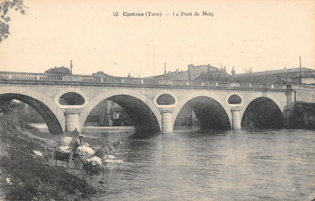 Cpa 81 Castres Le Pont De Metz