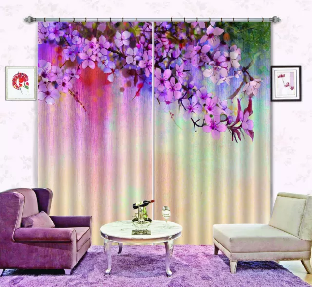 3D Flowers 353 Blockout Photo Curtain Printing Curtains Drapes Fabric Window AU