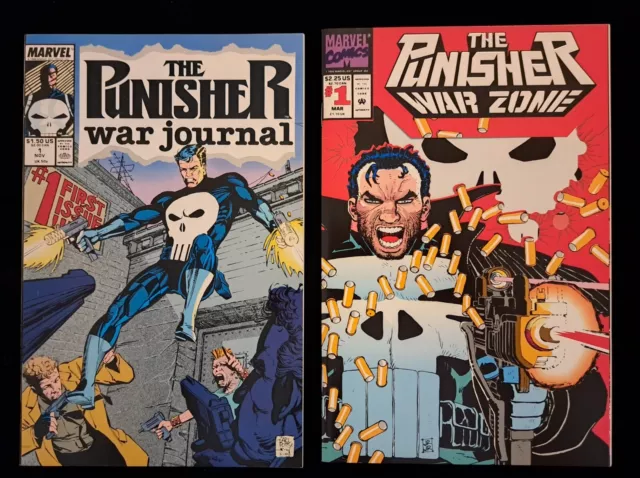 1987 Marvel Comic Book Lot Of 2 - The Punisher War Jounal & Zone #1 - Key Issues