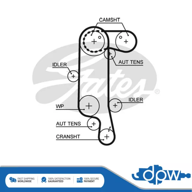 Fits Seat Ibiza Skoda Fabia VW Polo Golf 1.0 1.4 1.6 Timing Cam Belt DPW #2