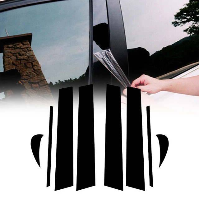 8pcs gloss Black Door Window Pillar Post Cover Trim For Toyota Camry 2018-2021