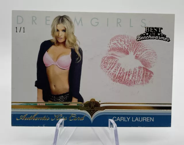 Carly Lauren "Kiss” Card #1/1 Best Of Benchwarmer Dreamgirls 2022 Lip Print Sexy