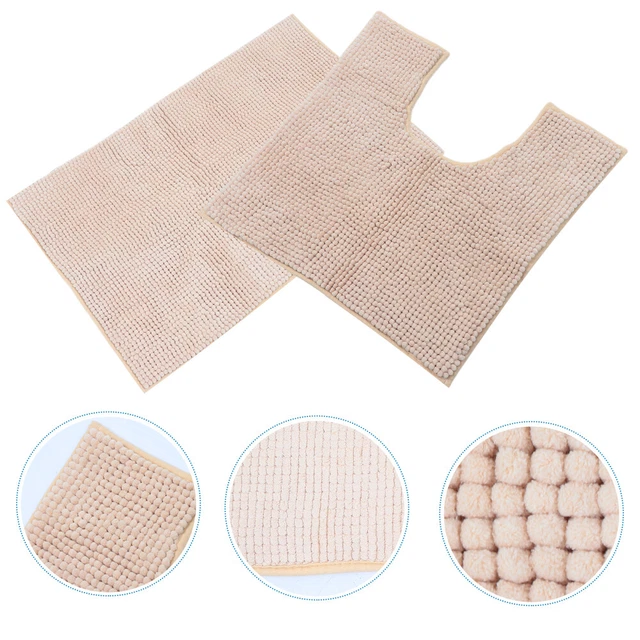 Toilette Bodenmatte Outdoor-Fußmatte Anti-Matte Khaki Chenille