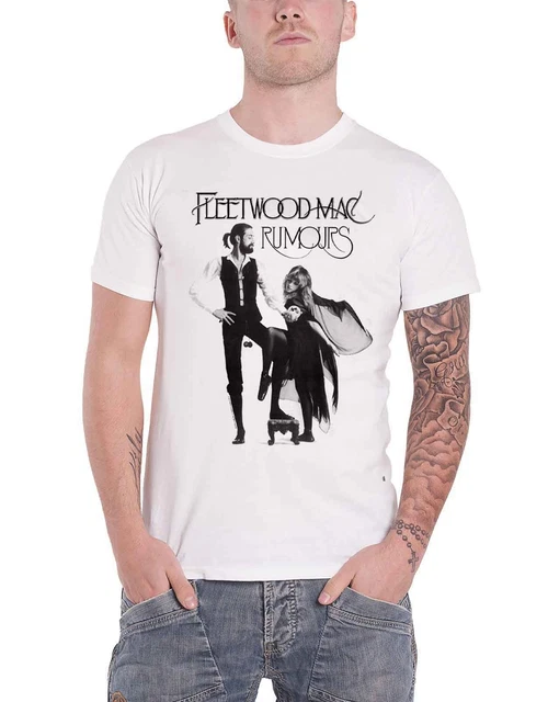 Fleetwood Mac T Shirt Rumours Band Logo new Official Mens White Size M