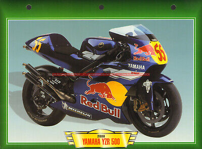 Fiche Moto #000192 BULLS YAMAHA YZR 500 YZR500 Red Bull #55 2000 