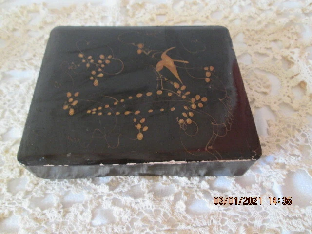 Lot De 2 Boîtes à Bijoux En Bois Suzuribako Japonaises - Style Vintage Pour Rangement Ou Décoration