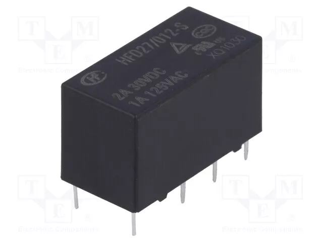 Relais : Électromagnétique 1A/125VAC Uspule : 12VDC Mini Hfd27/012-s Électro