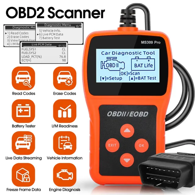 OBD2 OBD Scanner Professional Diagnostic Car Scanner Tool and Car Code  Reader, One Click Check Engine Light Reset,Read and Clear Trouble Codes for  All Cars and Trucks! 