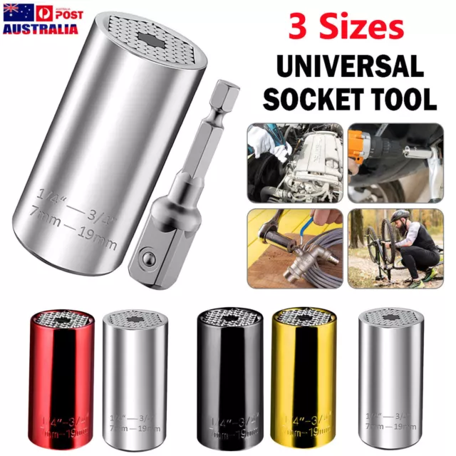 Universal Socket Wrench Magic Connecting Gator Grip Power Drill Adapter Tool AU