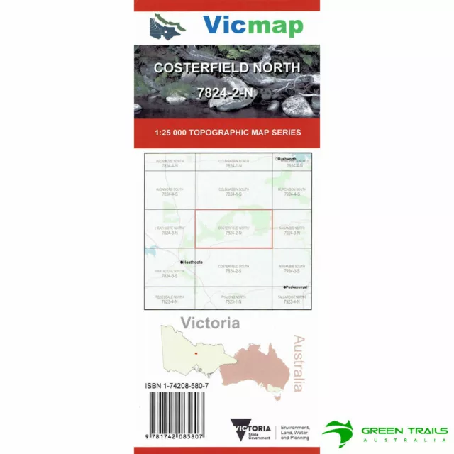 Vicmap Costerfield North 7824-2-N Map 25K Topographical Map 2nd Edition 2017