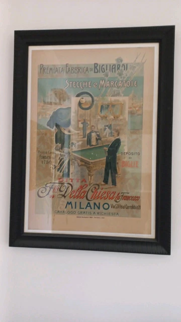 pubblicità originale dell'epoca biliardo