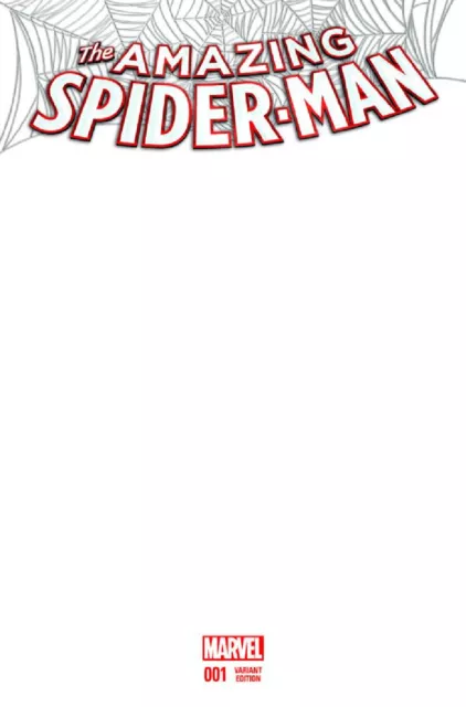 Amazing Spiderman 1 Blank For Sketch Variant Nm Vol 4 2015 Series
