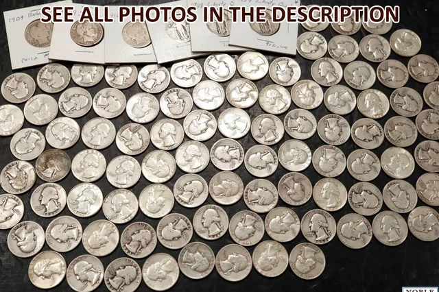 NobleSpirit No Reserve AS FOUND $5.50 FACE VALUE SILVER 25c From Barber to CH BU