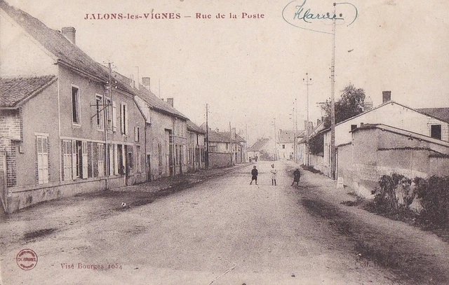 CPA 51 MARNE près Châlons s/Marne Aigny Aulnay JALONS LES VIGNES Rue de la Poste