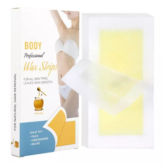 20pcs Underarm Hair Removal Wax Paper Face Leg Eyebrow Hair Sticker (Honey)