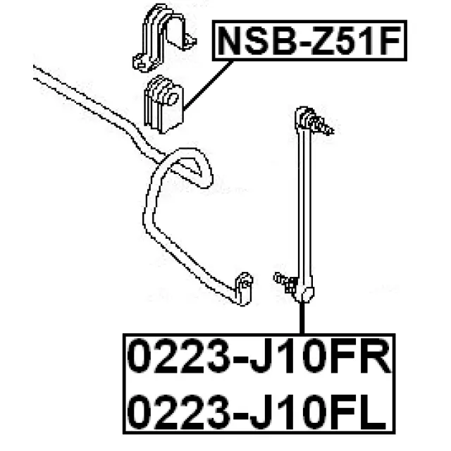 Front Right - Anti Roll Bar Drop Link FEBEST 0223-J10FR 2